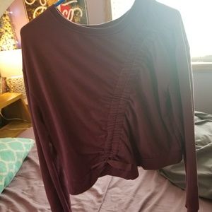 Garage Maroon Crop Top